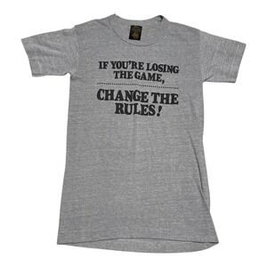 Vintage 80s Sears If You're Losing Change The Rules Shirt Men's S (Fits XS)
